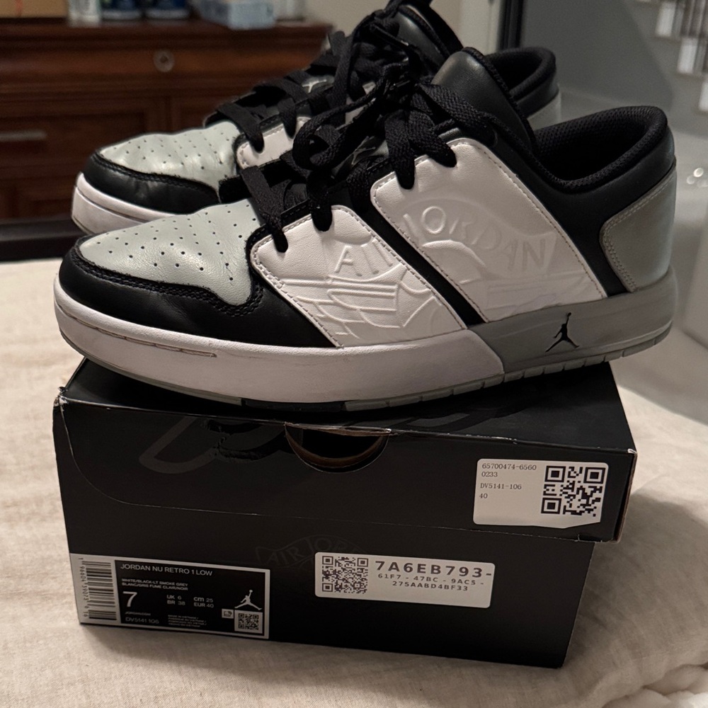 Jordan Nu Retro Low Black and White Sneakers